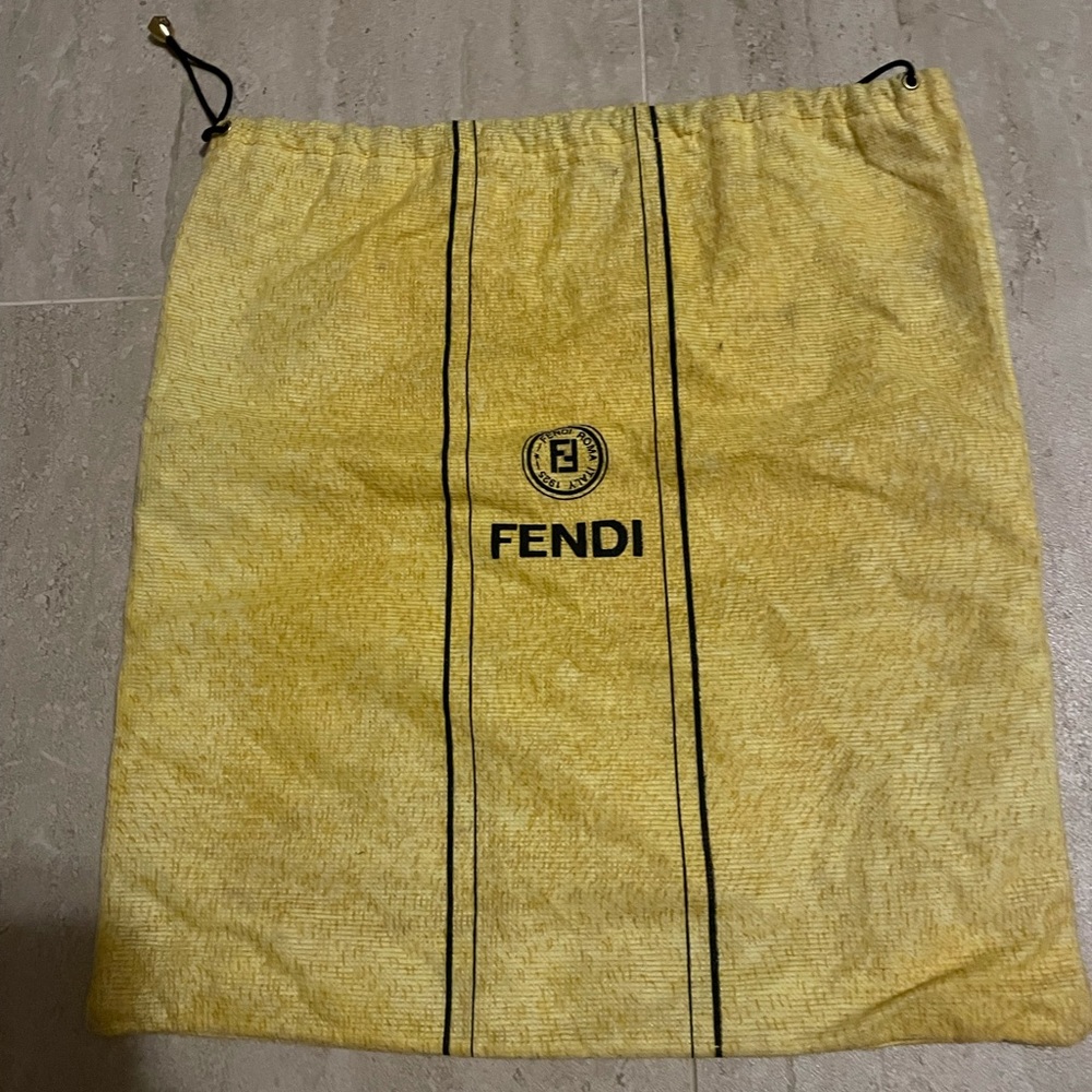 Rare Vintage Fendi yellow dus't bag